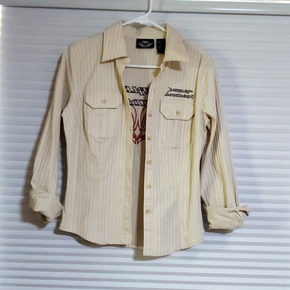 Harley Davidson Women's Long Sleeve button-up shirt Size Small